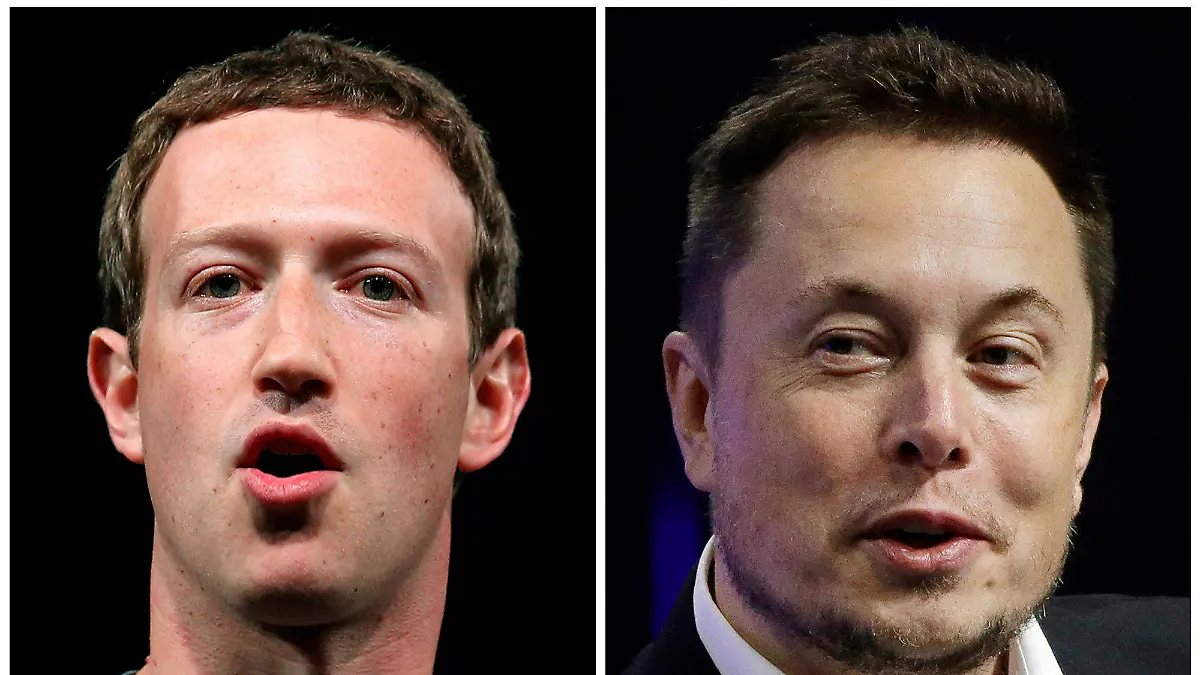 This combo of file images shows Facebook CEO Mark Zuckerberg, left, and Tesla and SpaceX CEO Elon Musk. Elon Musk and Mark Zuckerberg are ready to fight, offline. In a now-viral back-and-forth seen on Twitter and Instagram this week, the two tech billionaires seemingly agreed to a “cage match” face off. (AP Photo/Manu Fernandez, Stephan Savoia)