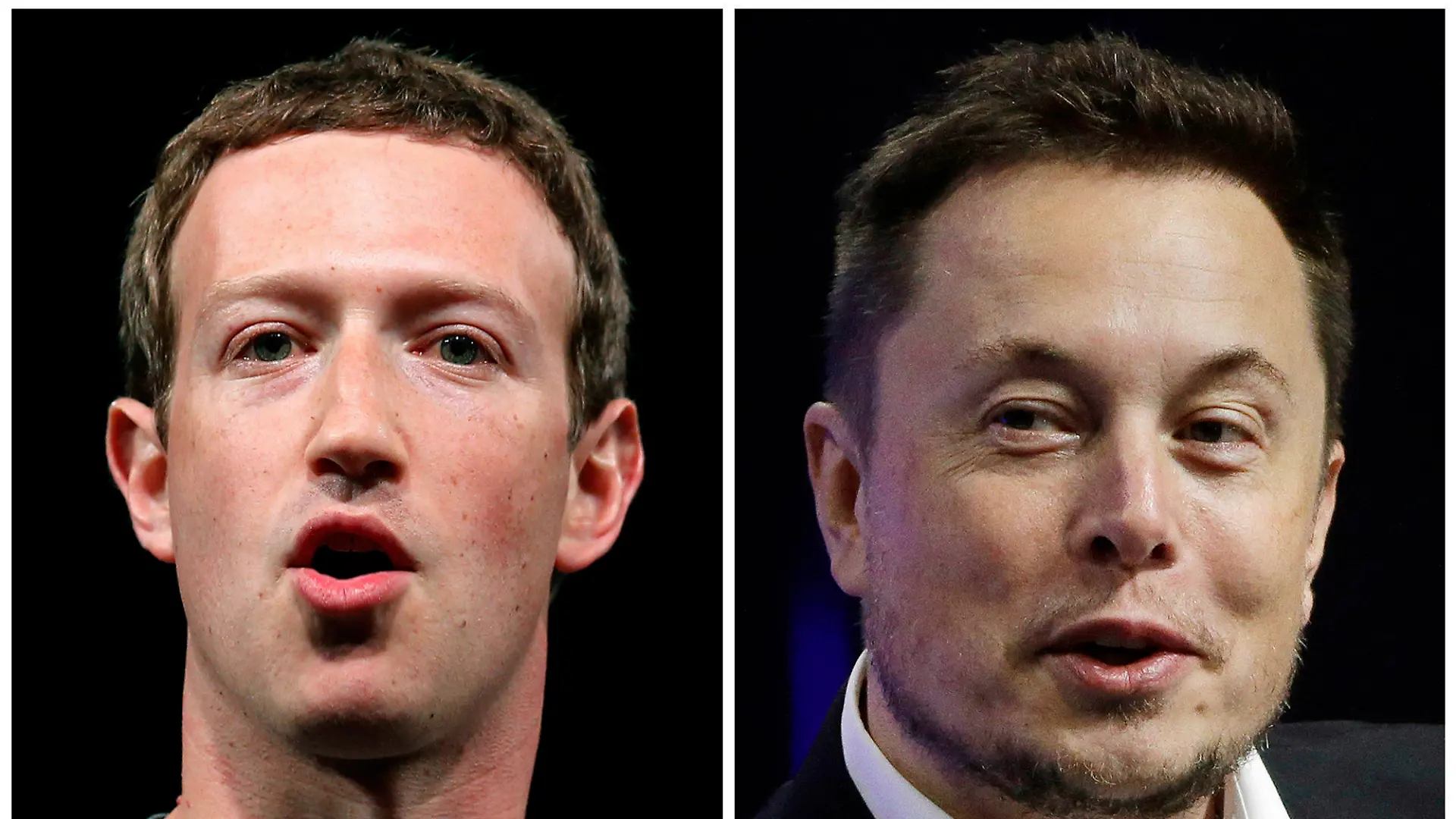 This combo of file images shows Facebook CEO Mark Zuckerberg, left, and Tesla and SpaceX CEO Elon Musk. Elon Musk and Mark Zuckerberg are ready to fight, offline. In a now-viral back-and-forth seen on Twitter and Instagram this week, the two tech billionaires seemingly agreed to a “cage match” face off. (AP Photo/Manu Fernandez, Stephan Savoia)