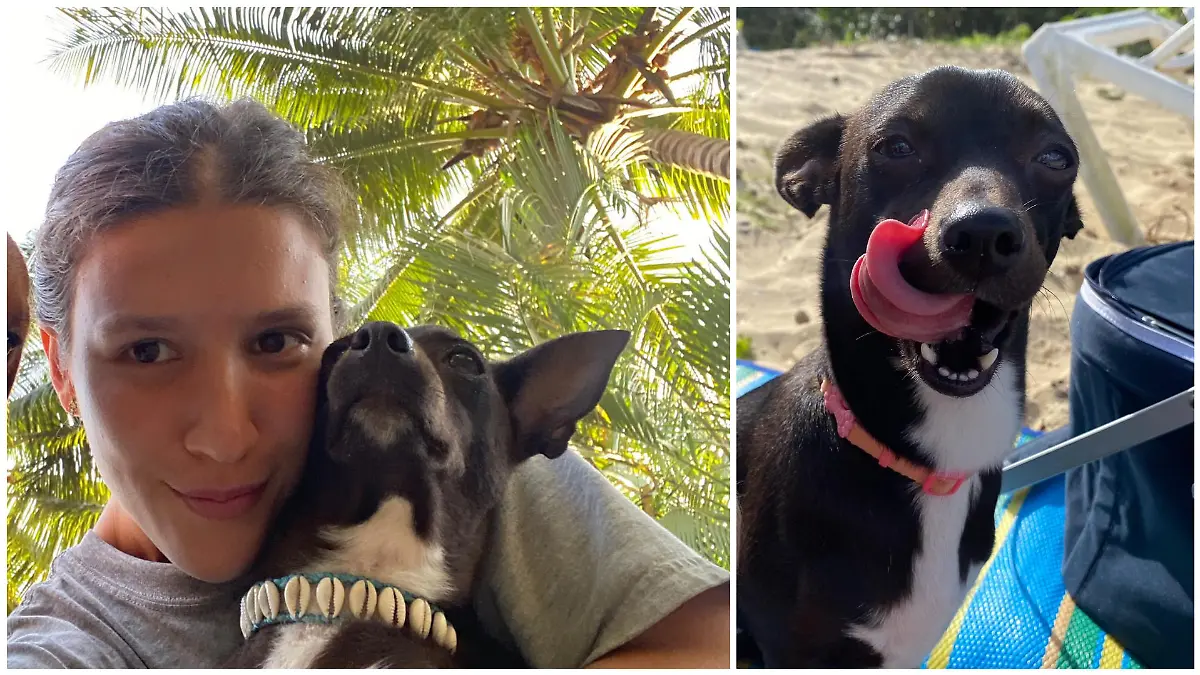 Paula Rodriguez mit ihrem Hund