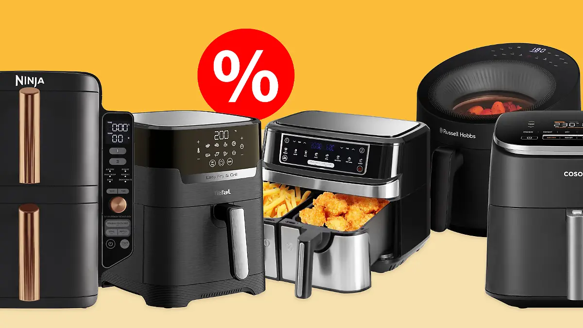 Mehrere Heißluftfritteusen im Angebot.