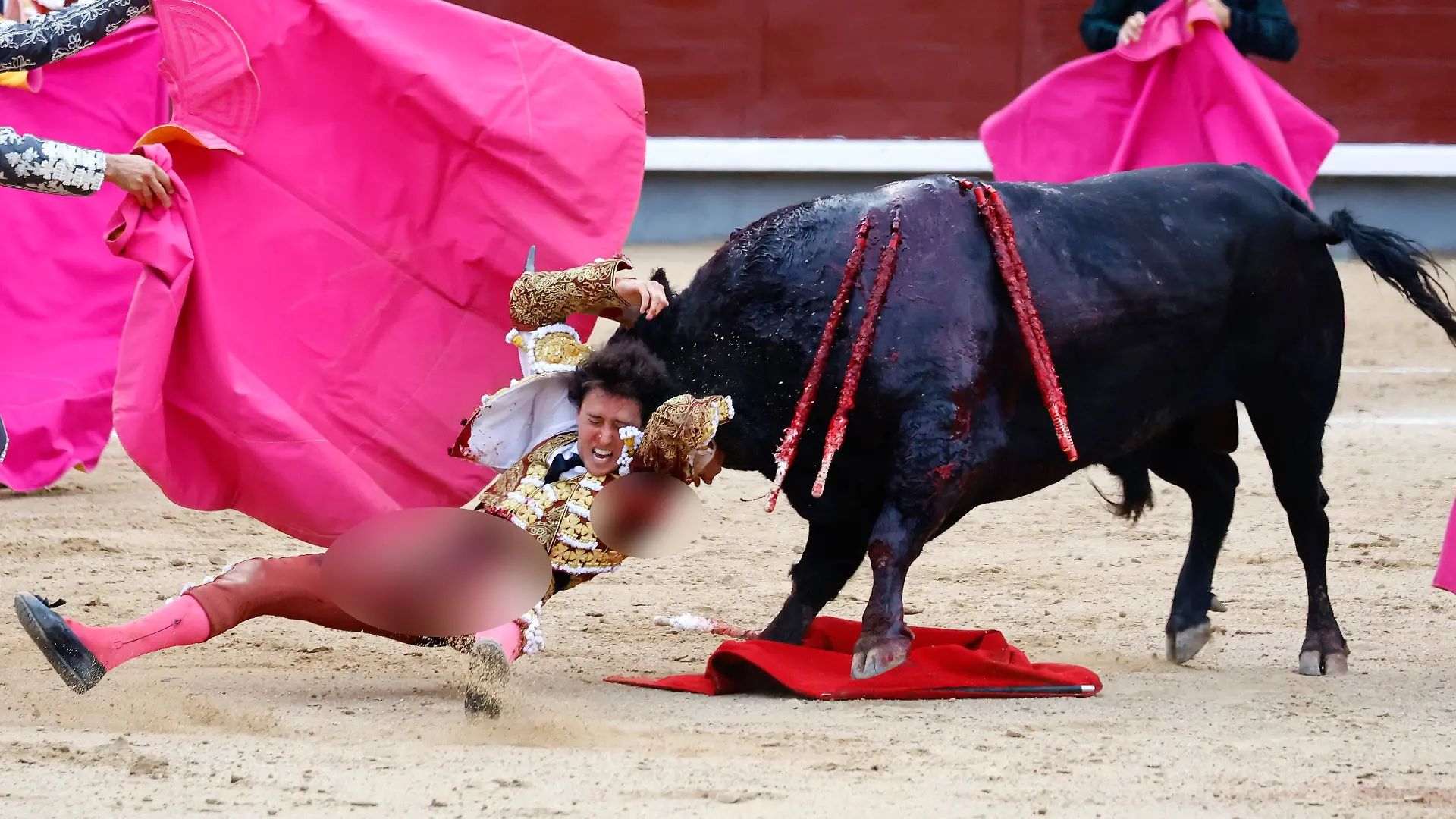 Torero Andrés Roca Rey während seines Stierkampfes in der Stierkampfarena Las Ventas in Madrid.