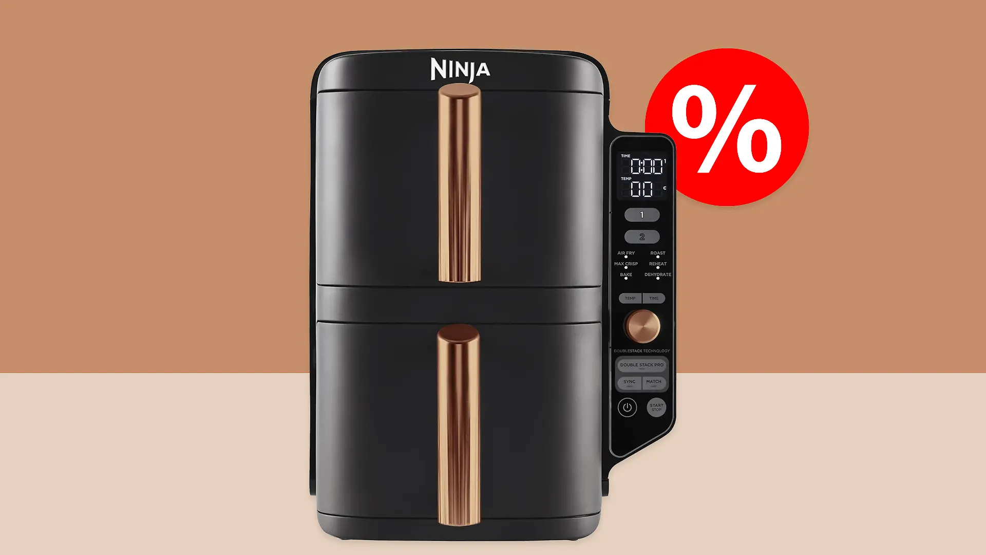 Die Ninja-Double-Stack-Heißluftfritteuse als Prime-Day-Deal bei Amazon.