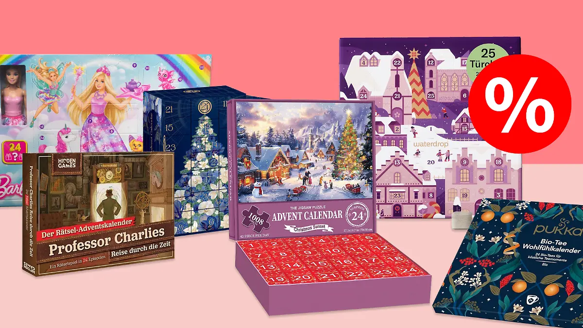 Verschiedene Adventskalender im Angebot