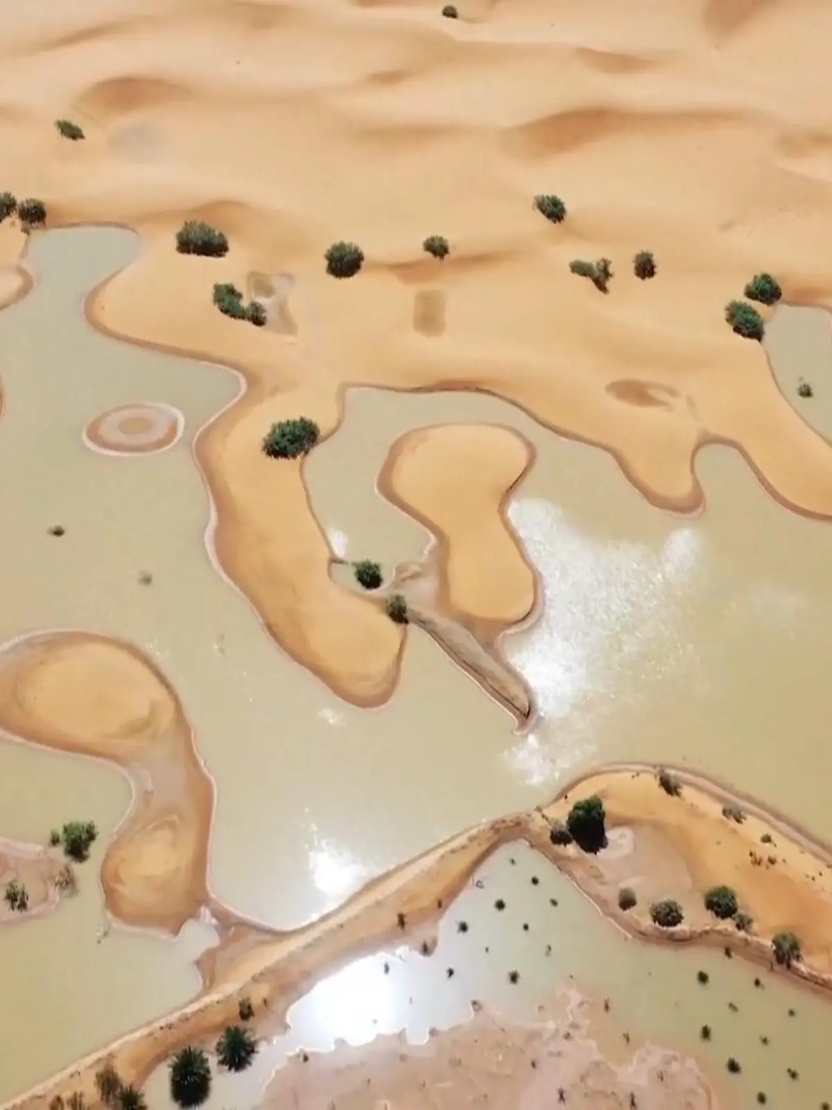 Die Wüste im Südosten von Marokko steht unter Wasser, ganze Seen bilden sich in der Sahara.