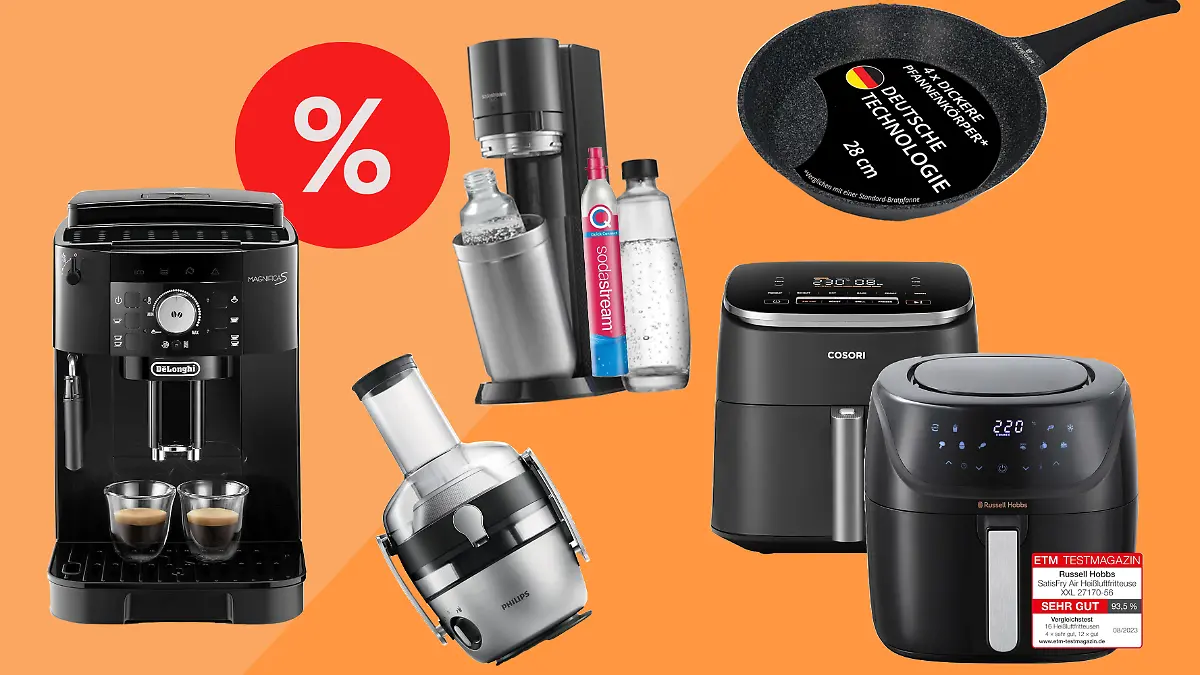 Mehrere Küchengeräte im Angebot.