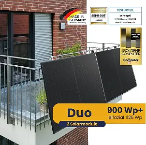 Duo-Gitterbalkon-Komplettpaket (900Wp+) Bifazial von Kleines Kraftwerk