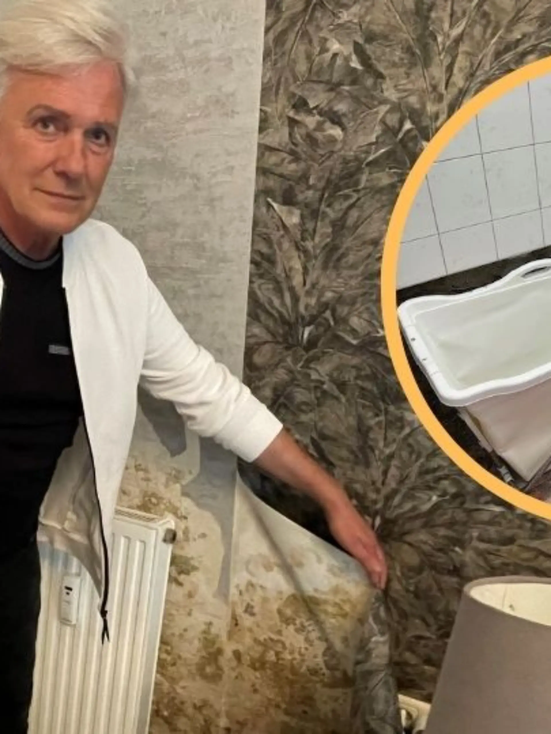 Uwe Hübler lebt seit zwei Jahren in einer Schimmel-Wohnung und sein Bad gleicht einer Ruine. 