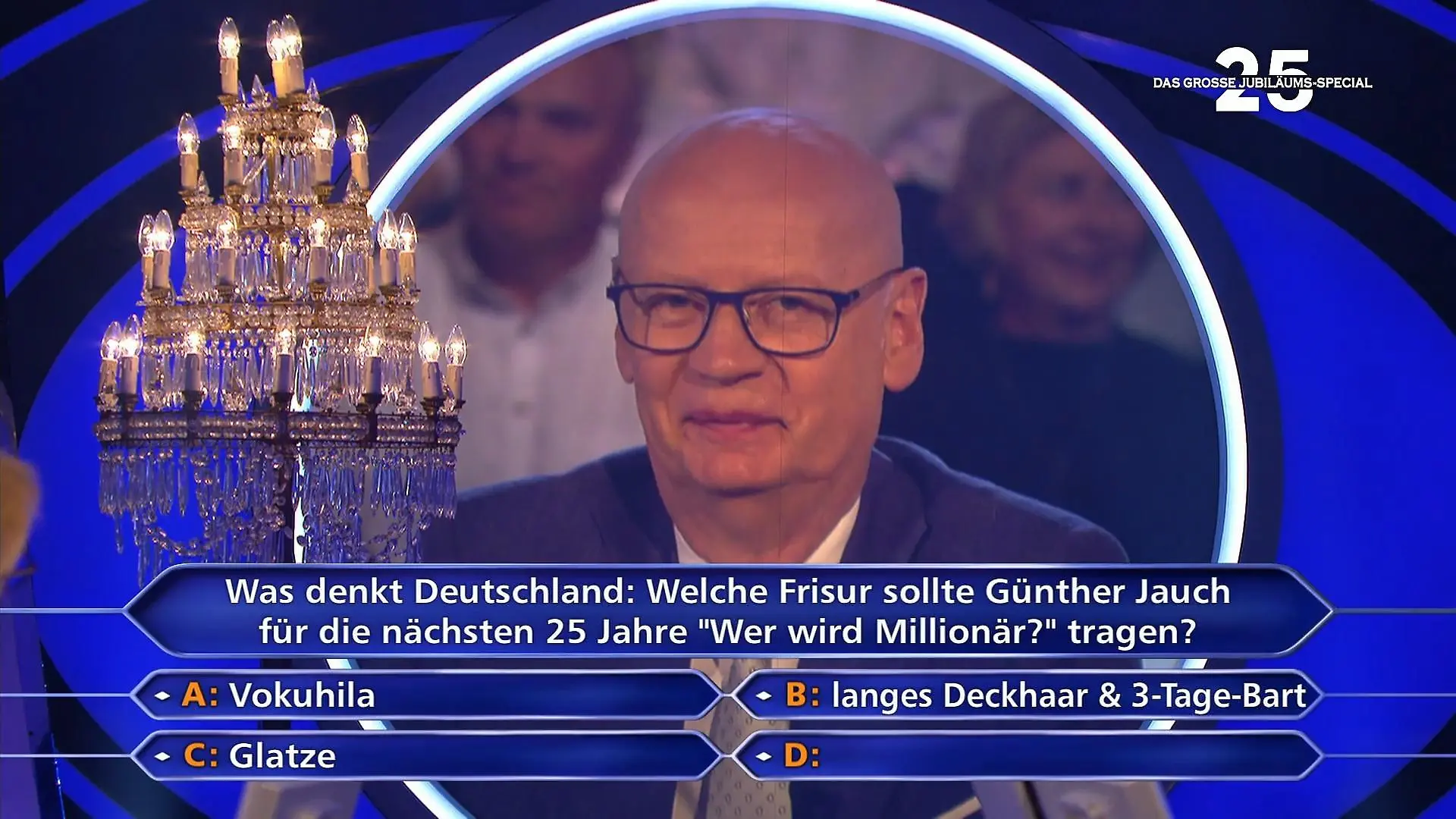 So sähe Günther Jauch mit Glatze aus.