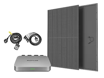 VALE Balkonkraftwerk »ECOFLOW«, 820 W / 800 W, WiFi, Full Black Solarmodule