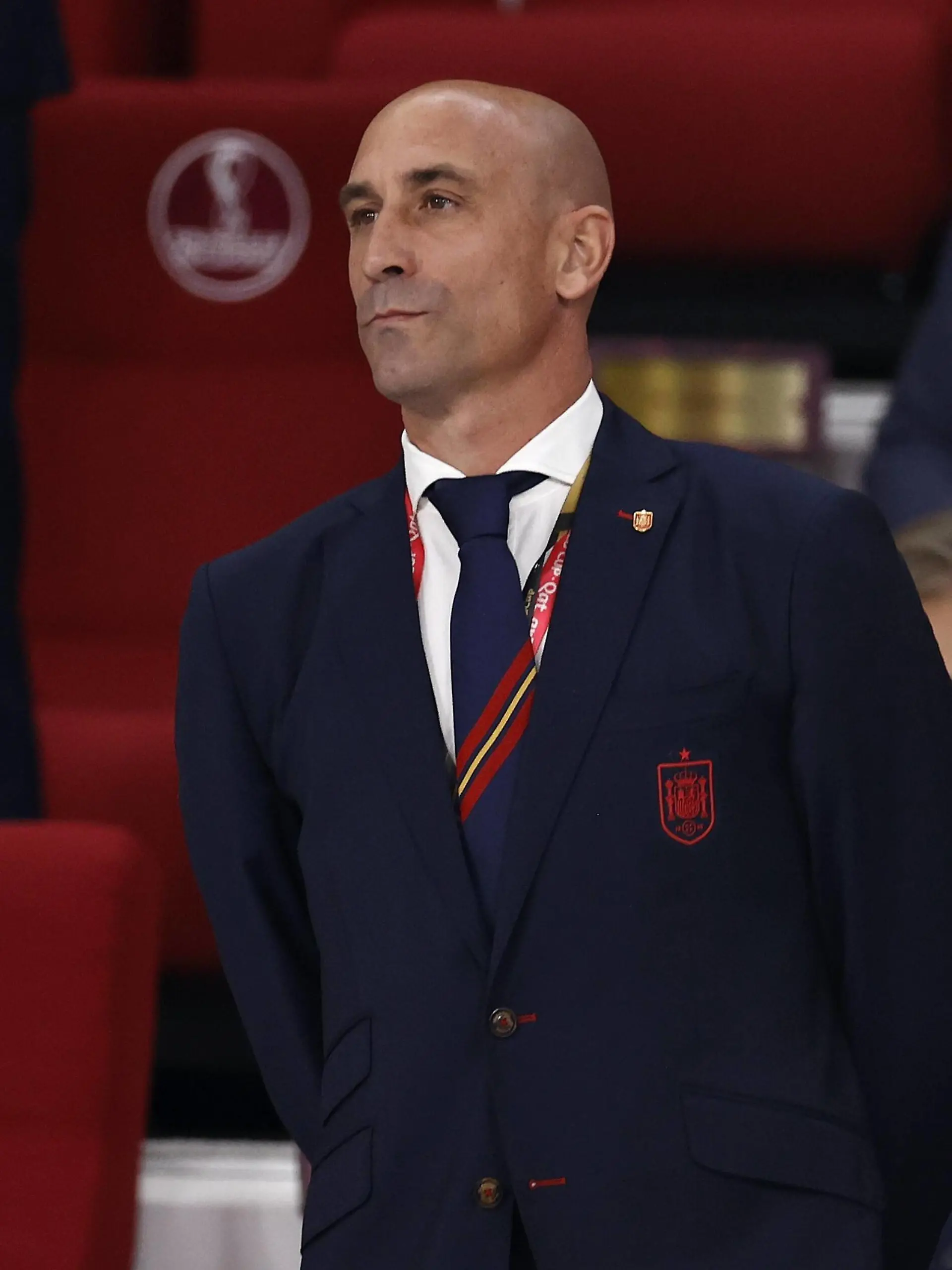 AL-RAYYAN - The President of the Royal Spanish Football Federation RFEF, Luis Rubiales during the FIFA World Cup, WM, Weltmeisterschaft, Fussball Qatar 2022 group E match between Japan and Spain at Khalifa International stadium on December 1, 2022 in Ar-Rayyan, Qatar. AP Dutch Height MAURICE OF STONE FIFA World Cup Qatar 2022 2022 xVIxANPxSportx/xMauricexvanxSteenxWKxIVx *** AL RAYYAN The President of the Royal Spanish Football Federation RFEF , Luis Rubiales during the FIFA World Cup Qatar 2022 group E match between Japan and Spain at Khalifa International stadium on December 1, 2022 in Ar Rayyan, Qatar AP Dutch Height MAURICE OF STONE FIFA World Cup Qatar 2022 2022 xVIxANPxSportx xMauricexvanxSteenxWKxIVx 459088670 originalFilename: 459088670.jpg
