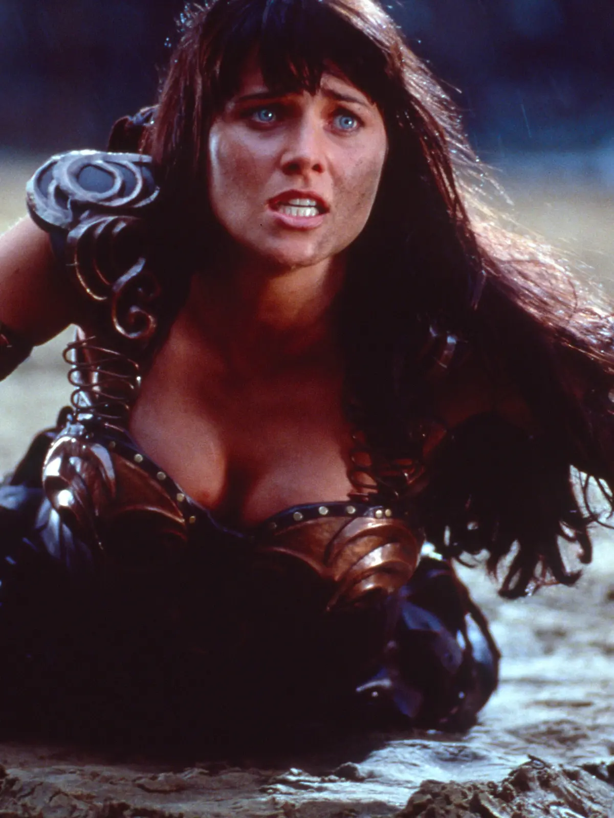 Lucy Lawless als Xena in der Serie „Xena – Die Kriegsprinzessin”