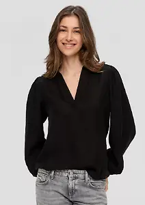 QS Bluse mit Puffärmel aus Viskosemix