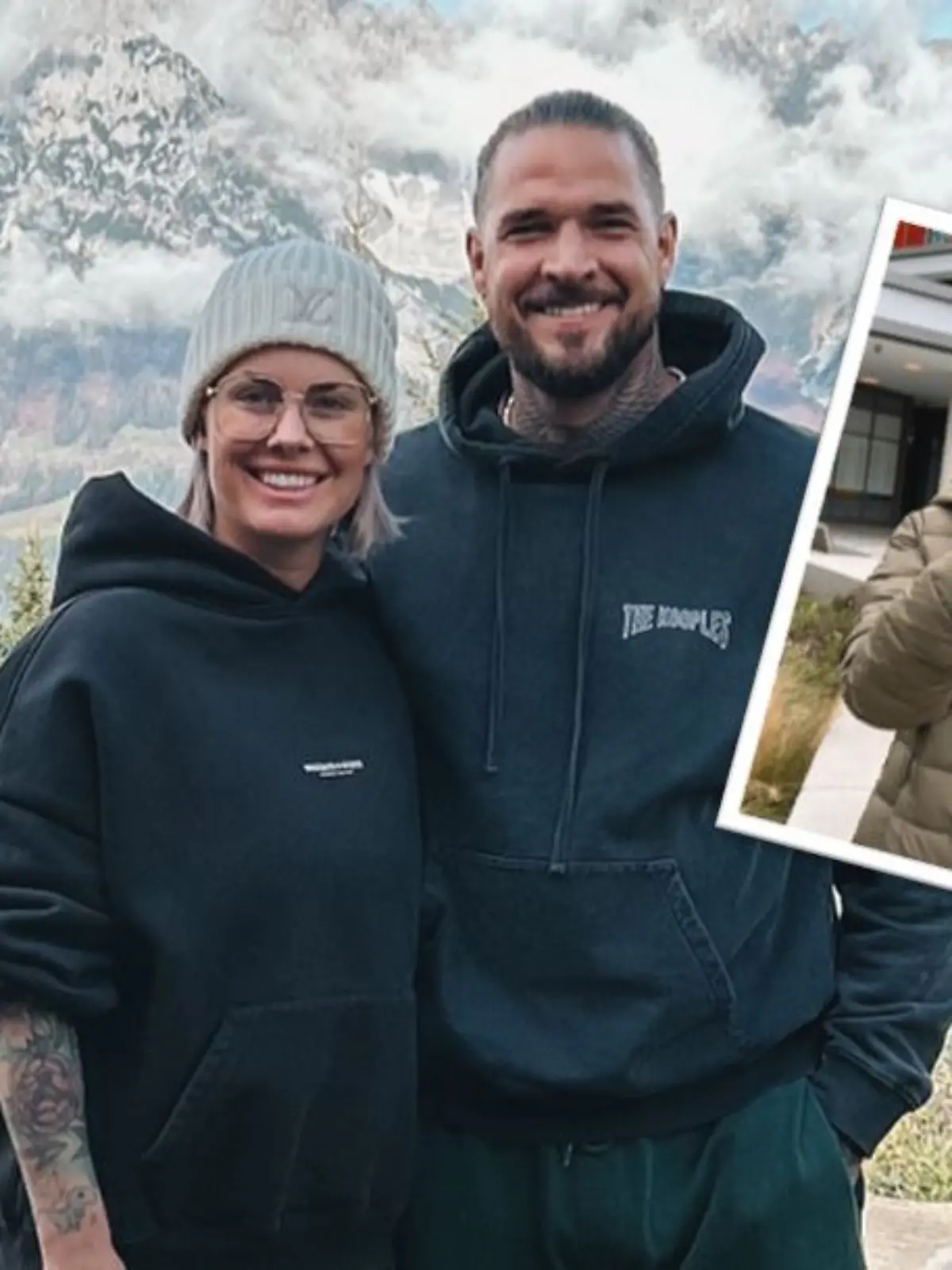 Pia Tillmann und Zico Banach schicken Urlaubsgrüße aus Österreich. Doch der sechsjährige Henry fehlt. 
