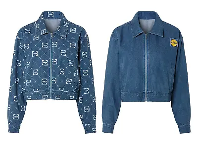 Esmara Damen Oversize-Jeansjacke mit Lidl-Print