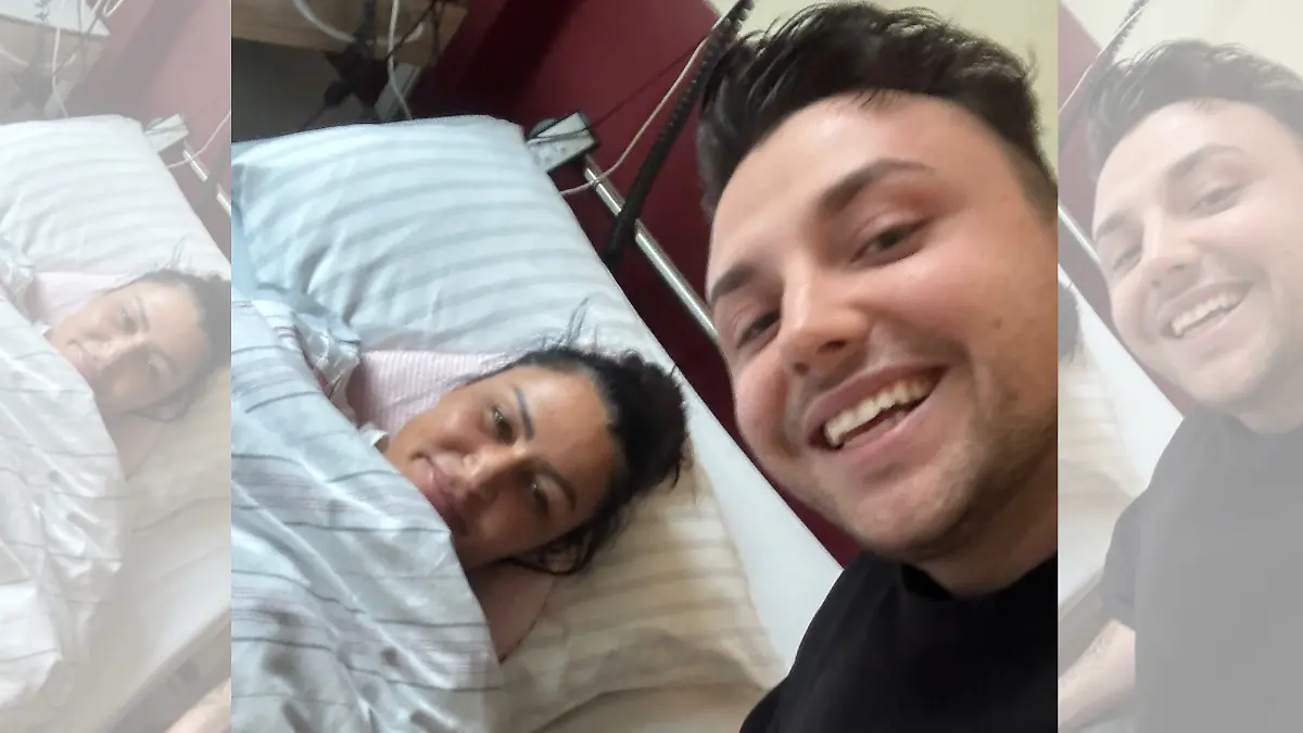Philipp Bender besucht seine Freundin Jasmin Herren im Krankenhaus