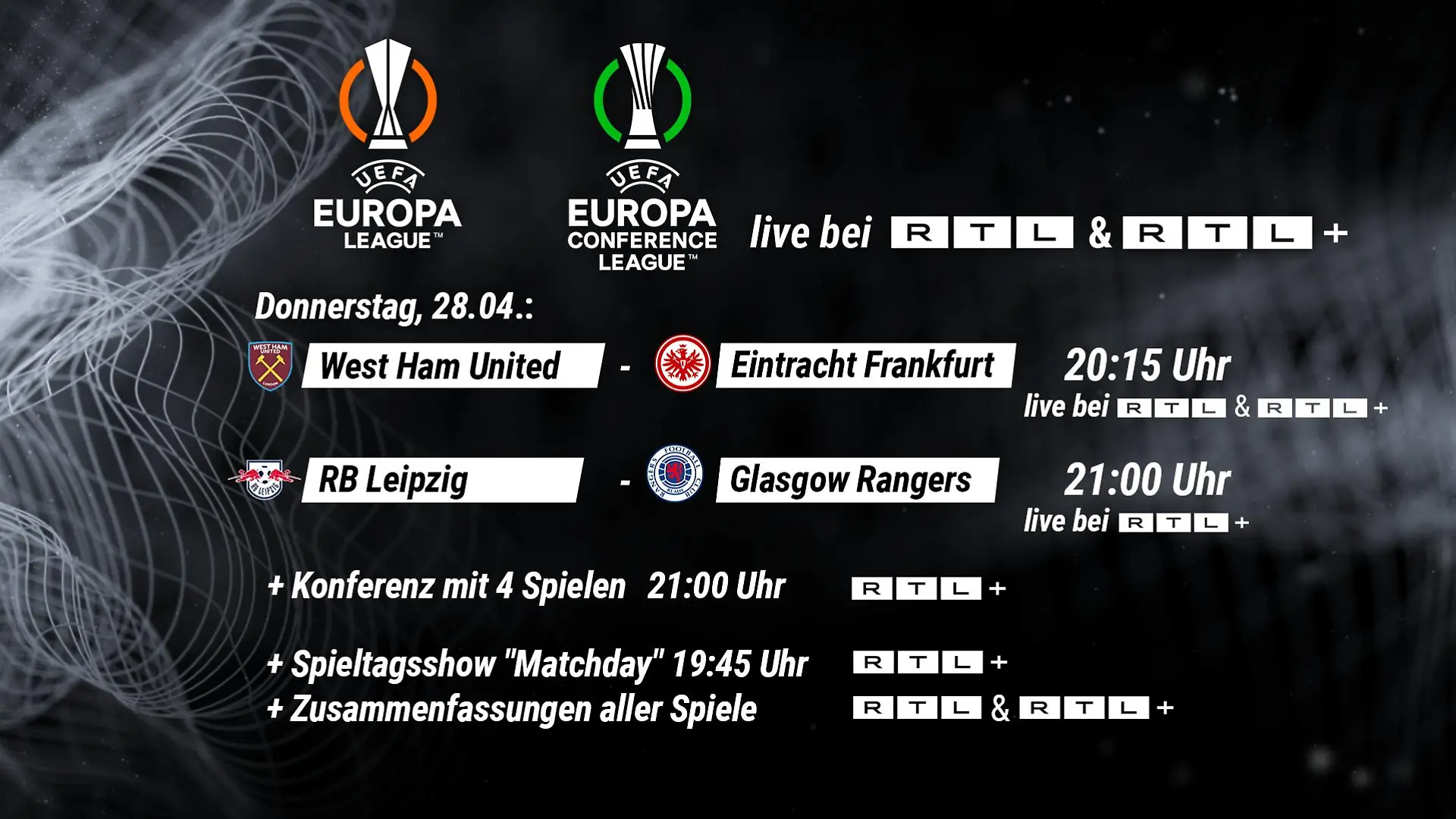 Unser Europapokal-Programm am Donnerstag.
