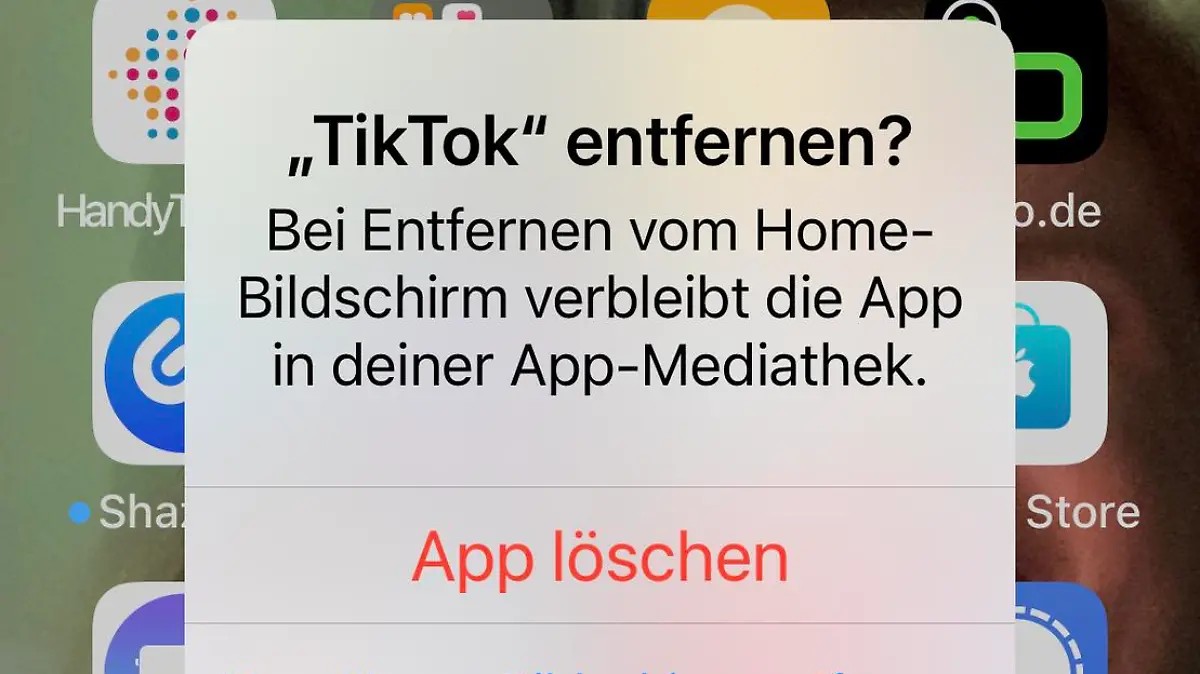 Die TikTok App zu löschen war erstmal nicht schwer. (Symbolbild)