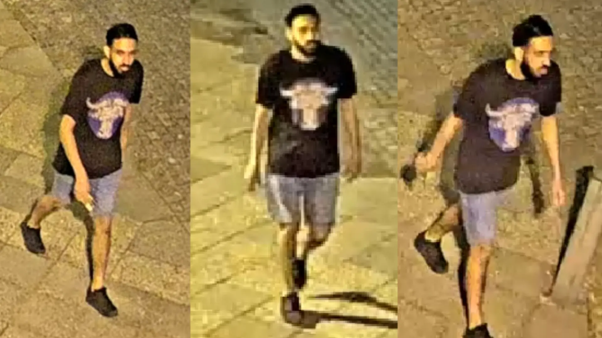 Bei zwei seiner Taten wird der Mann gefilmt. Die Polizei veröffentlicht jetzt diese Aufnahmen. 