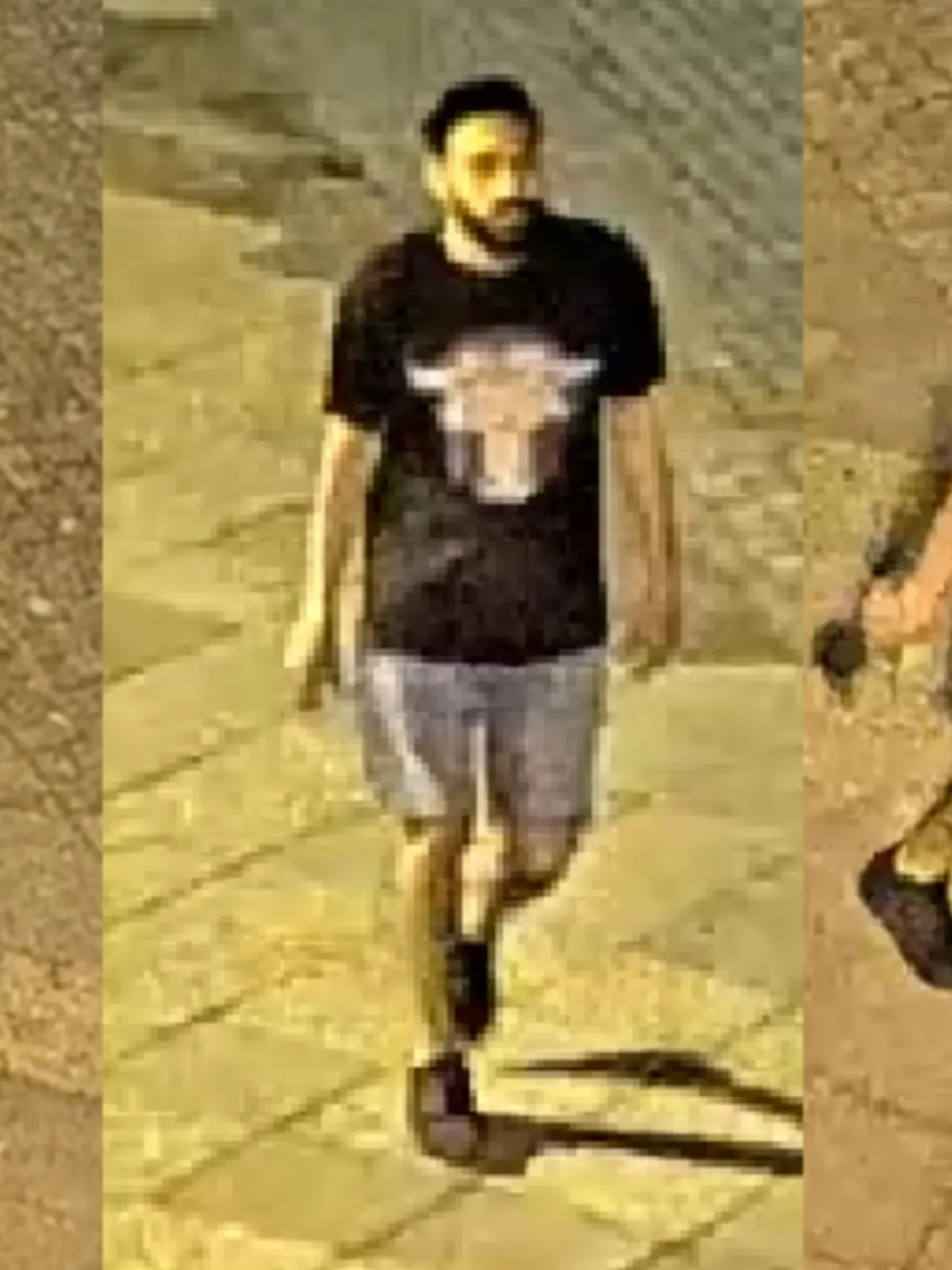 Bei zwei seiner Taten wird der Mann gefilmt. Die Polizei veröffentlicht jetzt diese Aufnahmen. 