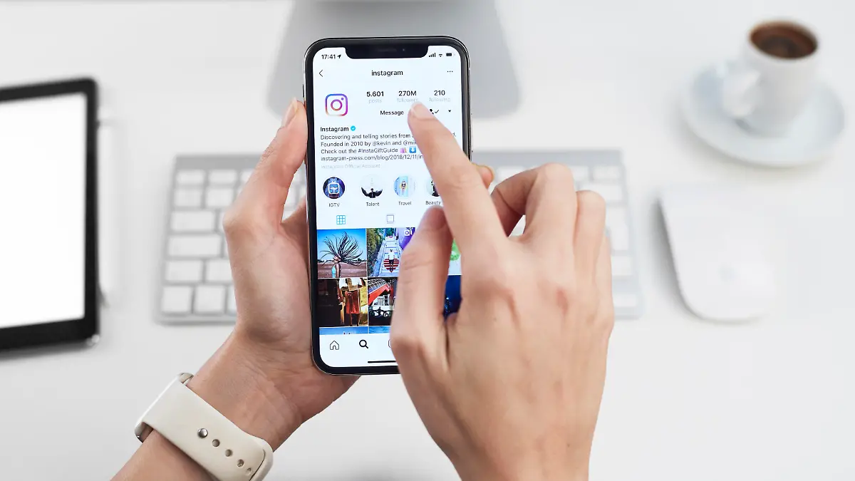 Istanbul, Turkey - December 15, 2018: Person holding a brand new Apple iPhone X with Instagram profile on the screen. Instagram is an online mobile social networking service, launched in October 2010.