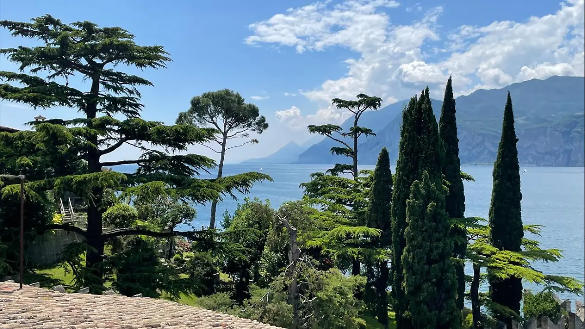 Das Wasser ist kristallklar und der Blick auf den See von fast allen Orten wunderschön. Wie hier aus Malcesine.