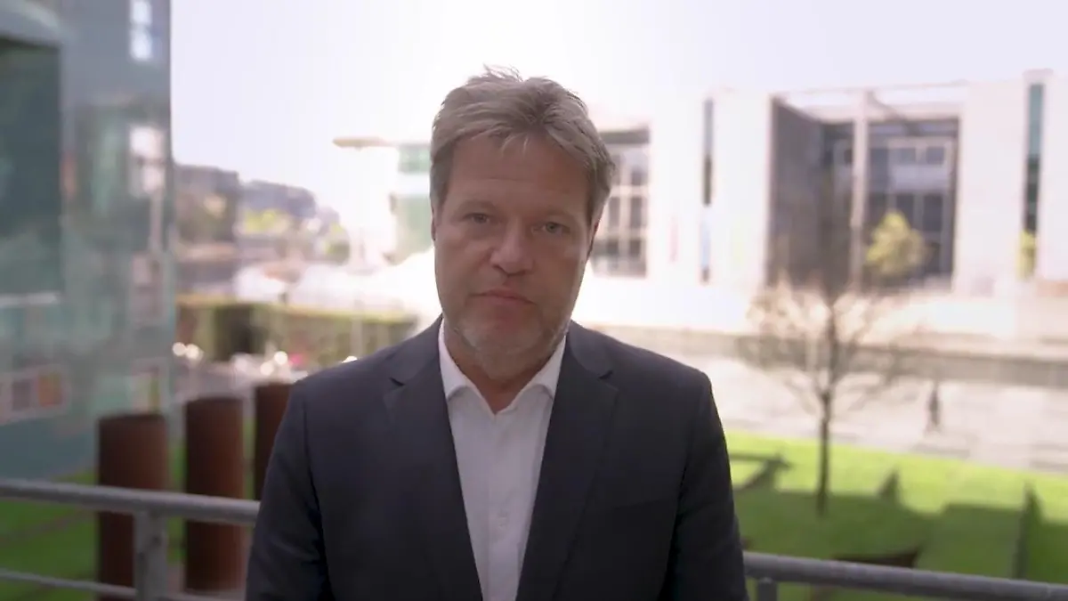 Bundeswirtschaftsminister Robert Habeck in Twitter-Video.