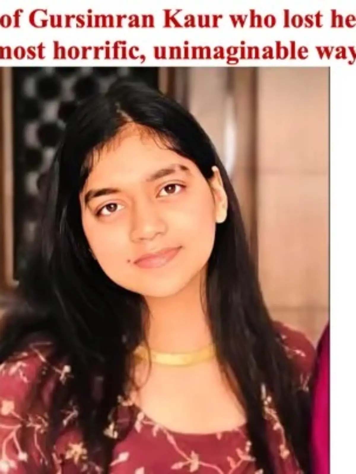 Auf dem Bild ist das verstorbene Mädchen aus Indien zu sehen. 