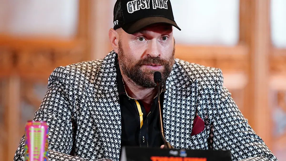 Tyson Fury während einer Pressekonferenz in der Guildhall, London.