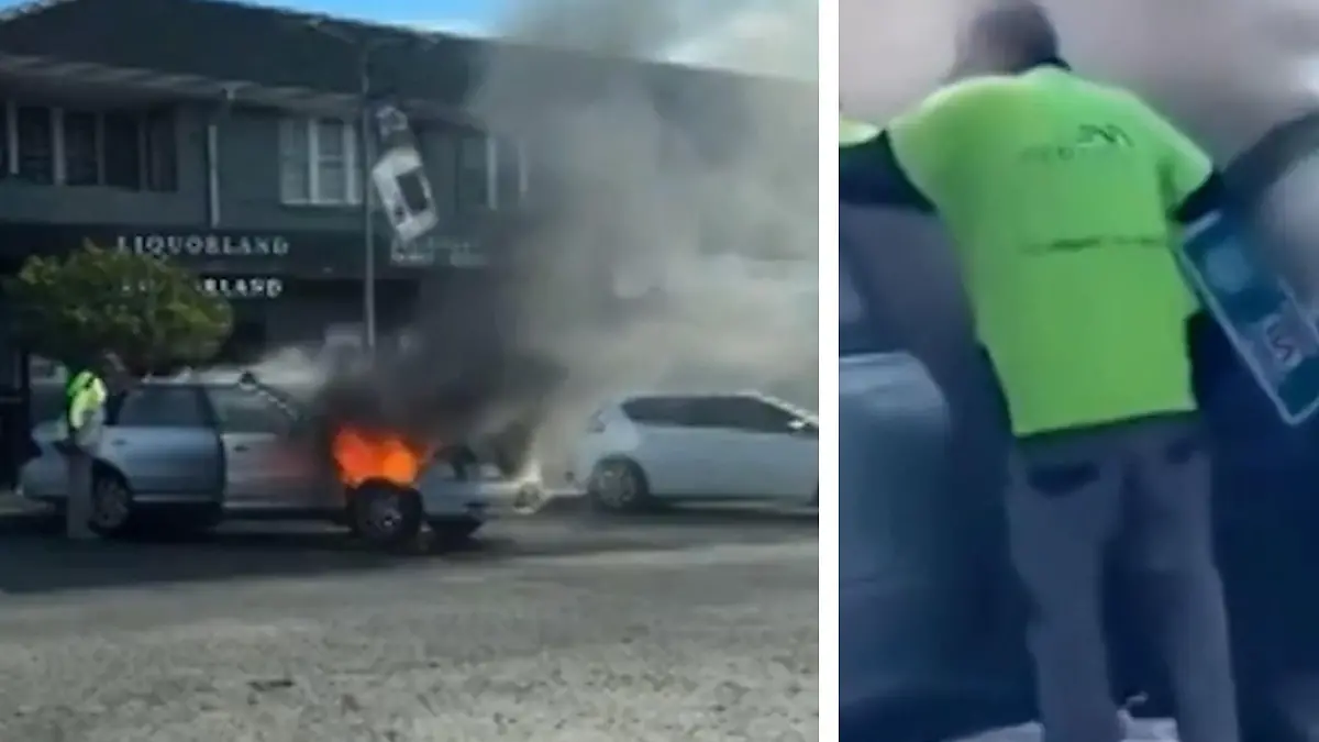 Hopfen und Malz verloren! Fahrer lädt Bier in Feuer-Auto