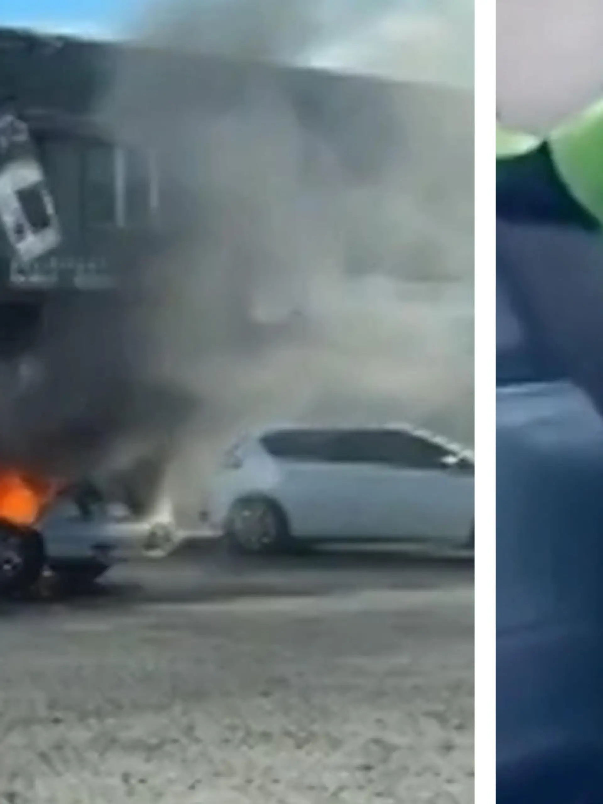 Hopfen und Malz verloren! Fahrer lädt Bier in Feuer-Auto