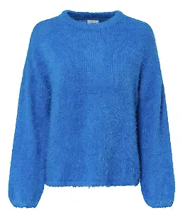 Pullover aus flauschigem Federgarn