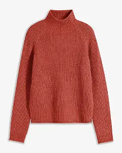Strickpullover mit Stehkragen