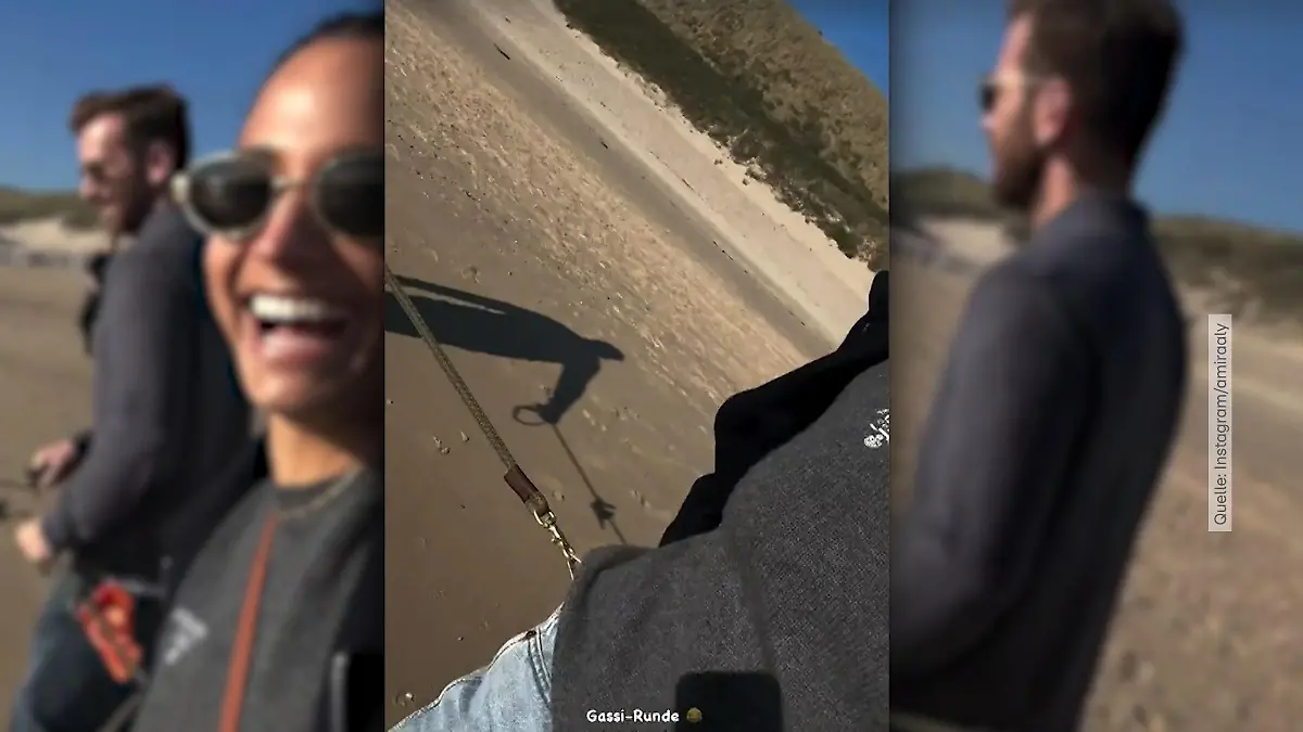 Hier geht Christian Düren mit Amira an der Leine spazieren!