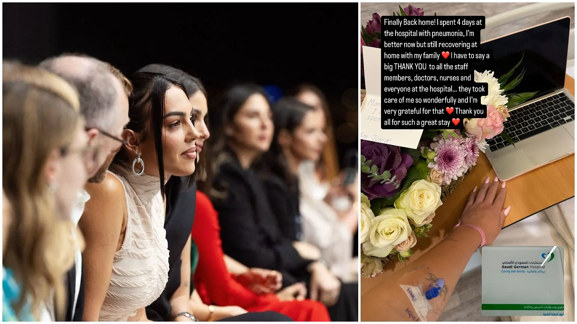 Georgina Rodríguez war Star-Gast bei der Fashion Week in Riad. Wenig später musste sie wohl ins Krankenhaus.