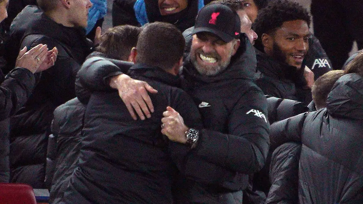 Liverpool v Villarreal - UEFA Champions League - Semi Final - First Leg - Anfield Liverpool manager Jurgen Klopp celebrates their side s second goal of the game during the UEFA Champions League semi final, first leg match at Anfield, Liverpool. Picture date: Wednesday April 27, 2022. Use subject to restrictions. Editorial use only, no commercial use without prior consent from rights holder. PUBLICATIONxNOTxINxUKxIRL Copyright: xPeterxByrnex 66594304