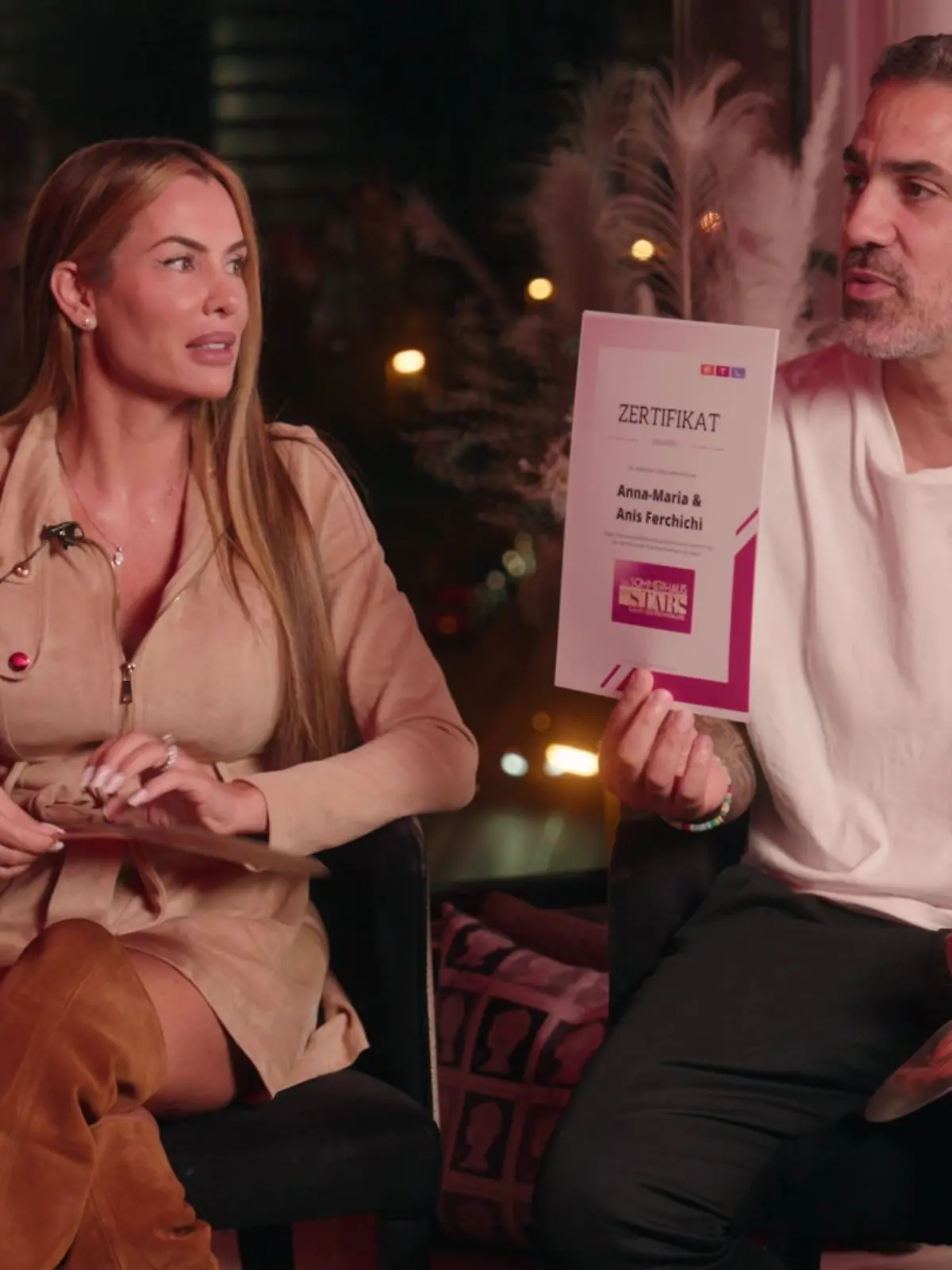 Test bestanden: Anna-Maria Ferchichi und Bushido bekommen von uns ein Zertifikat fürs Sommerhaus.