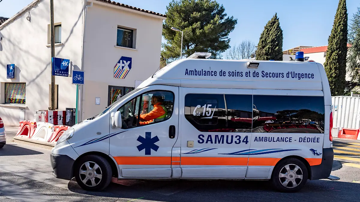 Occitanie - Montpellier - Ein Rettungswagen vom Typ Samu 34.