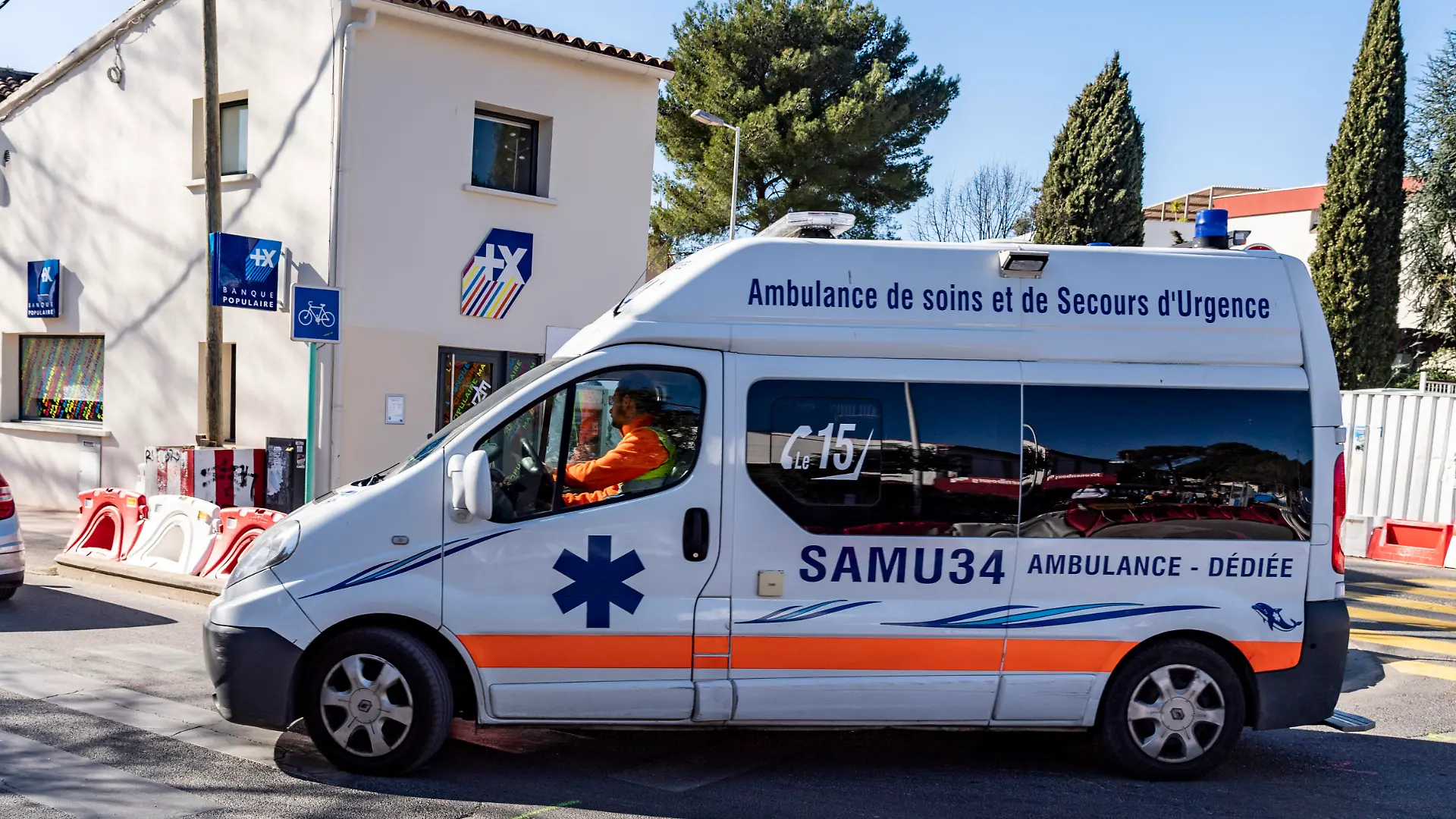 Occitanie - Montpellier - Ein Rettungswagen vom Typ Samu 34.