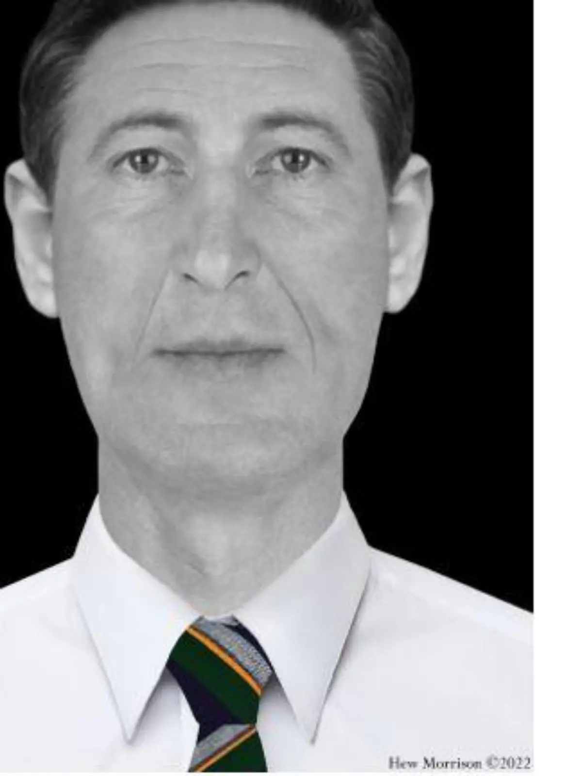 Fotografische Gesichtsrekonstruktion des unbekannten Toten