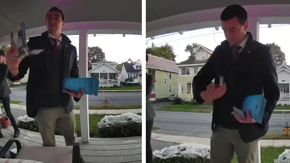 Politiker verdirbt Wahlwerbung eines Mitbewerbers. Kamera entlarvt ihn!