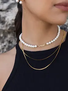 Two-Layers-Kette in Gold