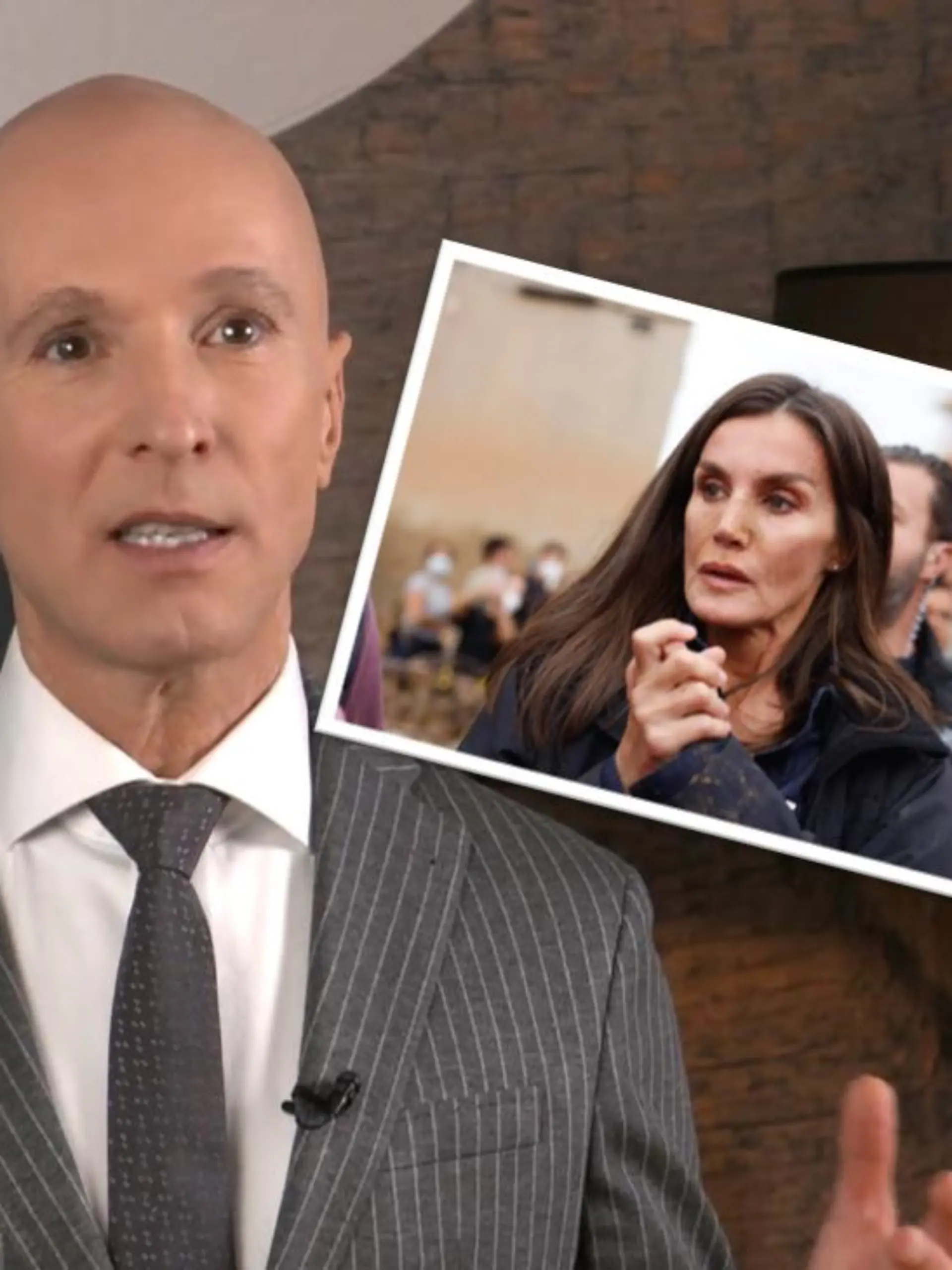 Collage Michael Begasse und Königin Letizia.