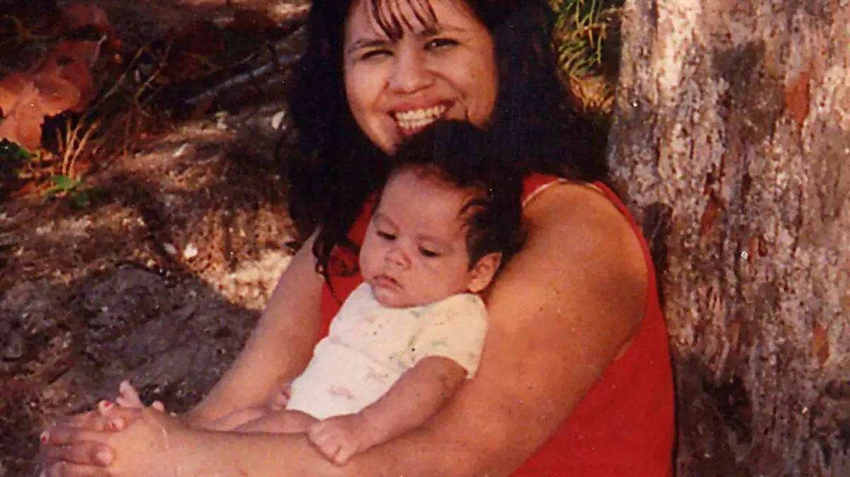 In this undated photograph, Texas death row inmate Melissa Lucio is holding one of her sons, John. Lucio is set to be executed on April 27 for the 2007 death of her 2-year-old daughter Mariah. Prosecutors say Lucio fatally beat Mariah but Lucio has long denied that, saying her daughter died from injuries sustained during a fall down a flight of stairs. Her lawyers say Lucio's history of sexual and physical abuse led to her giving an unreliable confession. They hope to persuade the state's Board of Pardons and Paroles and Gov. Greg Abbott to either grant an execution reprieve or commute her sentence. (Photo courtesy of the family of Melissa Lucio via AP)