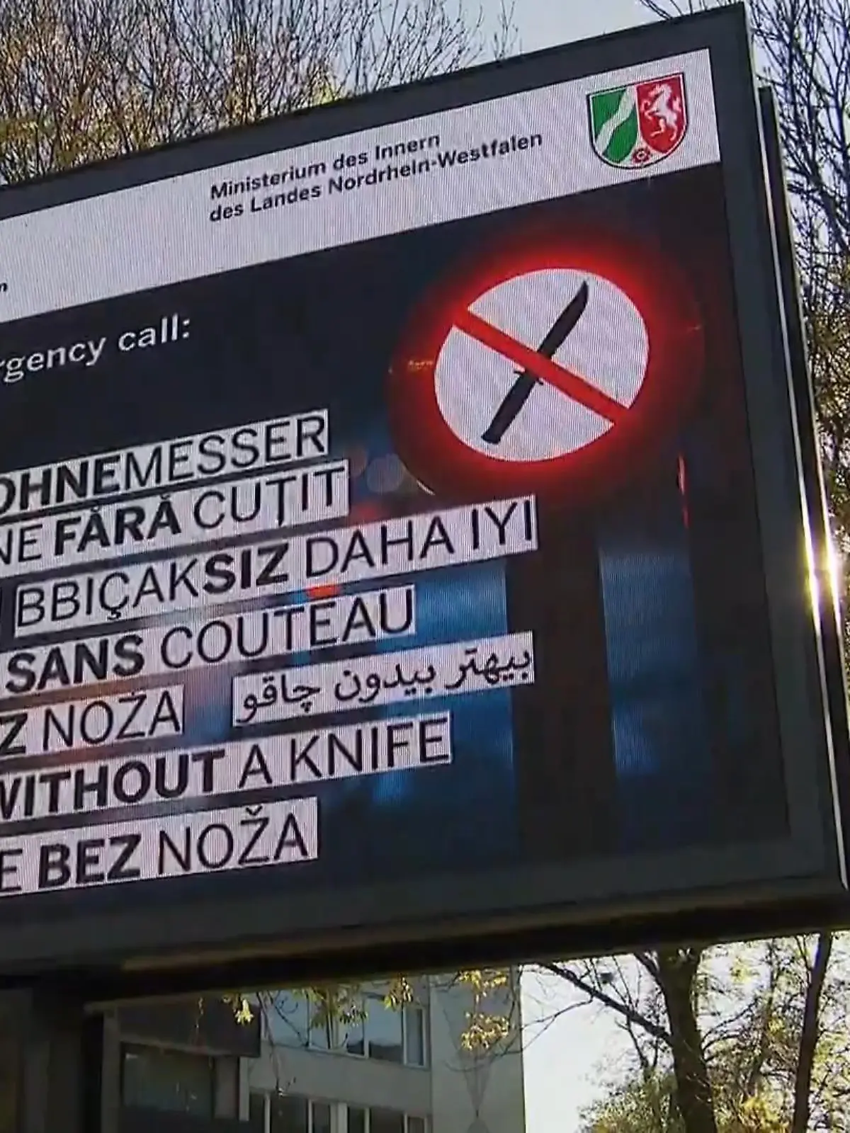 Bild zu: "Kampagne gegen Messergewalt"