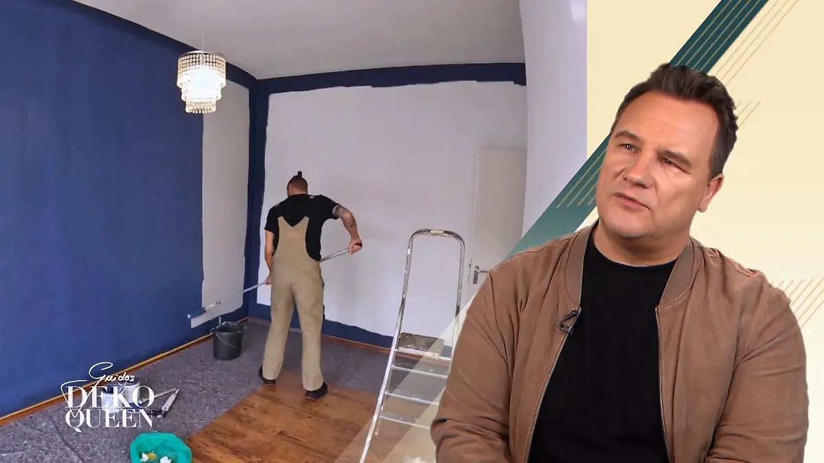 Die Wand wird blau Viviens Esszimmer