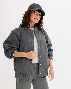 Oversize-Blouson in Wolloptik