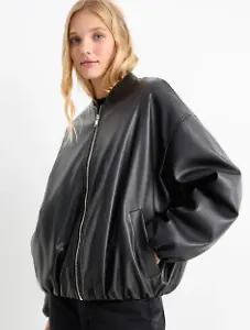 Blouson aus Lederimitat