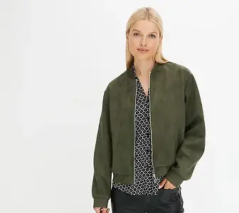 Velourlederimitat-Blouson