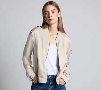 Blouson in Satin-Optik