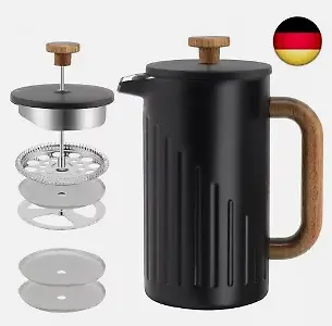 Rorence-French-Press aus Edelstahl, doppelwandig (ein Liter)
